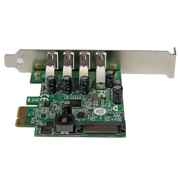 StarTech.com 4-portars PCI Express USB3.0 SuperSpeed gränssnittskort med UASP - Intern SATA - USB-adapter - PCIe - USB3.0 x 4 - för P/N: USB3S2ESATA3