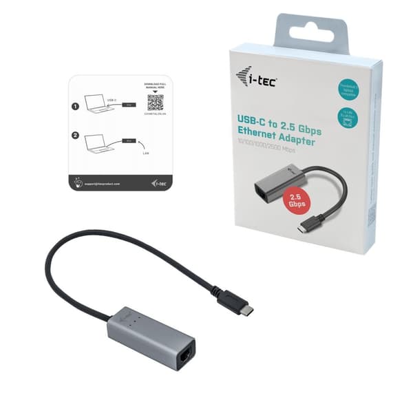 i-tec USB-C 2,5 Gbps Ethernet-adapter - 10/100/1000/2500 Mbps