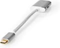 Miniatyrbillede 6 af 9: Nedis USB-adapter | USB 3.2 Gen 1 | USB-C™ han | HDMI™ hun | strømforsyning | 0,20 m | runde | forgyldt | Flettet / Nylon | Sølv | Dæk vindueskasse