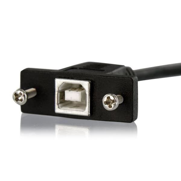 StarTech USB B - B kaapeli Slotbelch-asennukseen - Naaras/uros - USB-kaapeli - USB Type B 4-nastainen (F) - USB Type B 4-nastainen (M) - 30cm (USB/USB