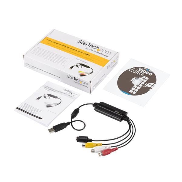 StarTech USB-videokaappaussovitinkaapeli - S-Video/komposiitti USB 2.0 -liitäntään - TWAIN-tuki - Analogia-digitaalimuunnin - Vain Windows - Videonsie