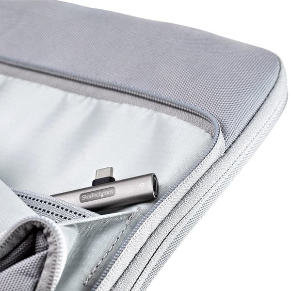 StarTech.com USB C -ääni- ja -lataussovitin, USB-C-äänisovitin, jossa on 3,5 mm TRRS-kuuloke-/kuulokeliitäntä ja 60 W USB Type-C -virtalaturi, USB-C-p