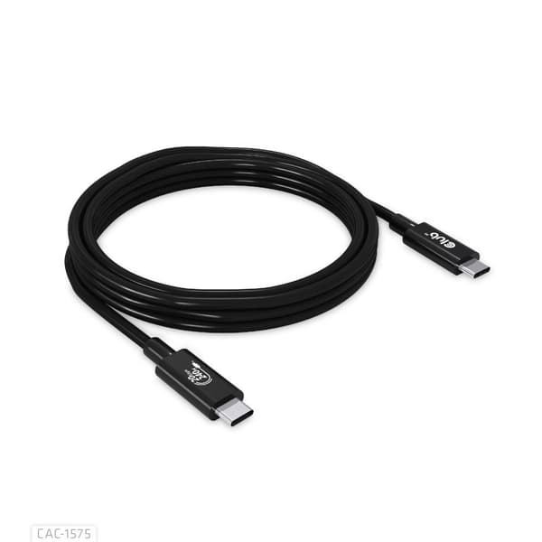Club 3D - USB-kaapeli - USB-C (M) - USB-C (M) - USB4 Gen2x2 5 A - 2,0 m - kaksisuuntainen, 4K 60 Hz -tuki, jopa 240 W virransyötön tuki, laajennettu t
