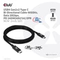 Pikkukuva 6 / 11: Club 3D - USB-kaapeli - USB-C (M) - USB-C (M) - USB4 Gen2x2 5 A - 2,0 m - kaksisuuntainen, 4K 60 Hz -tuki, jopa 240 W virransyötön tuki, laajennettu t