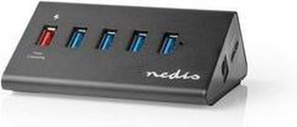 Nedis USB Hub | 5-portars port(ar) | QC3.0 / USB 3.2 Gen1 | Strömförsörjning / USB-driven | 5 Gbps | 5x USB