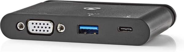 Nedis USB-adapter | USB 3.1 | USB-C™ hun | USB-A hun / USB-C™ hun / VGA hun 15p | Forniklet | Sort | Vinduesboks med Eurolås