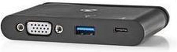 Nedis USB-adapter | USB 3.1 | USB-C™ hun | USB-A hun / USB-C™ hun / VGA hun 15p | Forniklet | Sort | Vinduesboks med Eurolås