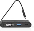 Miniatyrbillede 2 af 11: Nedis USB-adapter | USB 3.1 | USB-C™ hun | USB-A hun / USB-C™ hun / VGA hun 15p | Forniklet | Sort | Vinduesboks med Eurolås
