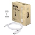 Miniatyrbillede 3 af 4: club3D DisplayPort-forbindelseskabel 1,20 m CAC-1517 Hvid [1x USB 3.2 Gen 2-stik C (USB 3.1) - 1x DisplayPort-stik]
