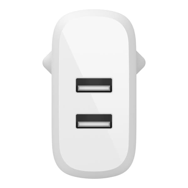 Belkin BOOST↑CHARGE™ 2-ports 12W hjemmeoplader + 1 m Apple iPhone Lightning til USB-A-kabel - hvid