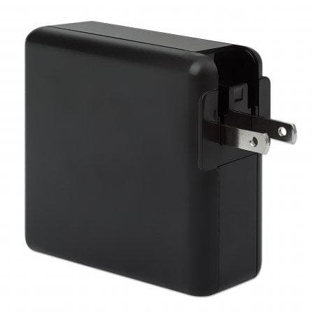 MANHATTAN 4-in-1 -matkalaturi ja virtapankki 8 000 mAh Yksi 5 W induktiivinen langaton latausalusta, kaksi 12 W USB-A-porttia, yksi USB-C-portti 12 W