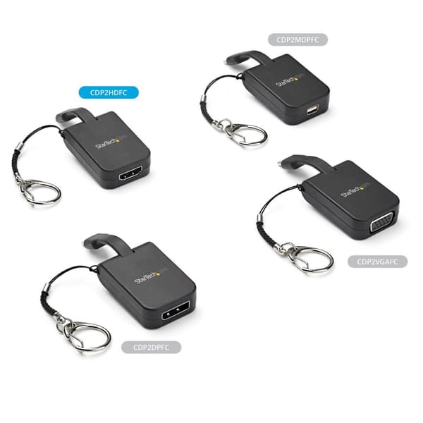 StarTech.com Bärbar USB C till HDMI-adapter med Quick-Connect-nyckelring - 4K - Videogränssnittskonverterare - HDMI / USB - USB-C (M) till HDMI (W) -