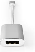 Miniatyrbillede 3 af 10: USB-adapter | USB 3.2 Gen 1 | USB-C™ han | DisplayPort Kvinde | 0,20 m | runde | forgyldt | Strikket / Nylon | Sølv | Dæk vindueskasse