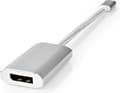 Miniatyrbillede 6 af 10: USB-adapter | USB 3.2 Gen 1 | USB-C™ han | DisplayPort Kvinde | 0,20 m | runde | forgyldt | Strikket / Nylon | Sølv | Dæk vindueskasse