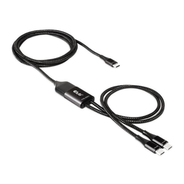 Club 3D - USB-kabel - USB-C (M) til USB-C (M) - 1,83 m - USB-drevet (100 W), understøtter Power Delivery 3.0, understøtter Power Delivery 2.0