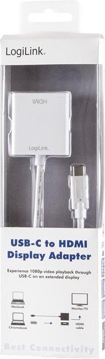 LogiLink UA0236A kabelafstandsstykke USB-C HDMI Hvid