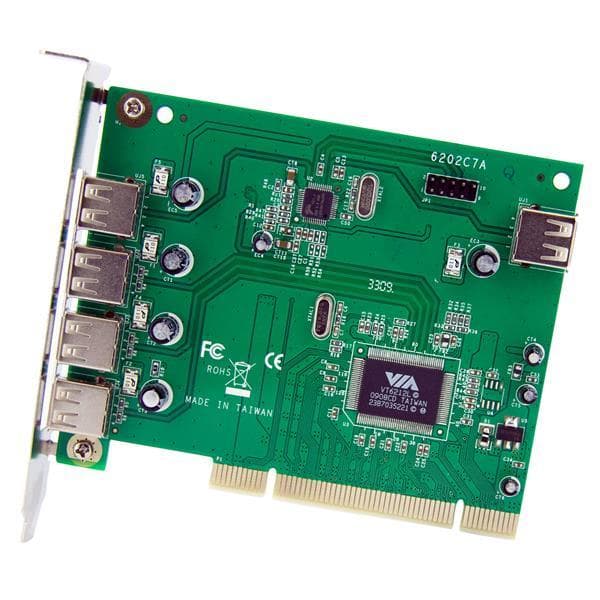 StarTech.com 7 Port USB2.0 PCI Interface Card - USB Adapter - PCI - USB, USB2.0 - 7 porte (PCIUSB7)