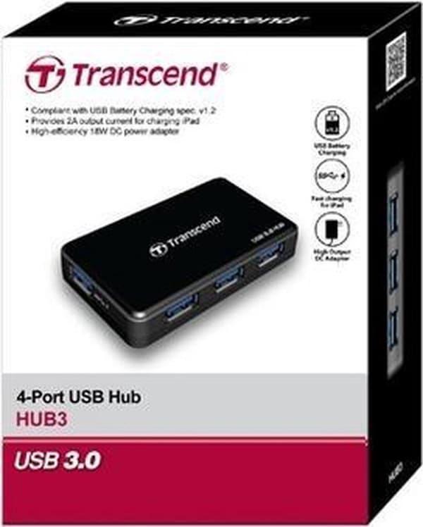 Transcend USB 2.0 / USB 3.04-port Hub