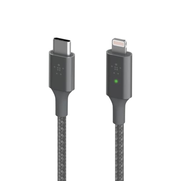 Belkin BOOST↑CHARGE™ - Smart LED USB-C til Lightning-kabel - Grå
