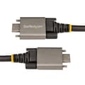 Miniatyrbild 3 av 8: StarTech.com 3 fot 1 m sidoskruvlåsande USB C-kabel 10 Gbps, USB 3.1/3.2 Gen 2 Type-C-kabel, 100W (5A) strömförsörjningsladdning, DP Alt-läge, dubbelt
