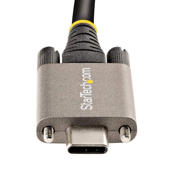 StarTech.com 3 fot 1 m sidoskruvlåsande USB C-kabel 10 Gbps, USB 3.1/3.2 Gen 2 Type-C-kabel, 100W (5A) strömförsörjningsladdning, DP Alt-läge, dubbelt