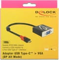 Miniatyrbillede 2 af 5: DeLOCK Premium USB-C til VGA-adapter med DP Alt Mode (1920 x 1200) / sort - 0,20 meter