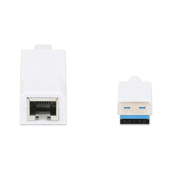 Manhattan USB 3.0 till Gigabit Ethernet-adapter 10/100/1000 Mbit/s Gigabit Ethernet USB 3.0 vit 506847