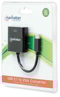Miniatyrbillede 6 af 6: Manhattan 151771 USB / VGA-adapter [1x USB 3.2 Gen 2-stik C (USB 3.1) - 1x VGA-stik] Sort Farvekodning, Fleksibel, Folieafskærmning, UL-listet,