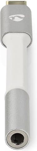 Miniatyrbillede 2 af 11: Nedis USB-adapter | USB 2.0 | USB-C™ han | 3,5 mm hun | 0,08 m | runde | forgyldt | Flettet / Nylon | Hvid / Sølv | Dæk vindueskasse