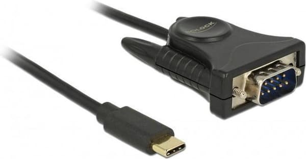 DeLOCK USB-C (m) til 9-benet SUB-D med skruer (m) seriel RS232 adapter / Prolific chip - 1,8 meter
