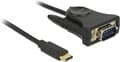 Miniatyrbillede 6 af 7: DeLOCK USB-C (m) til 9-benet SUB-D med skruer (m) seriel RS232 adapter / Prolific chip - 1,8 meter
