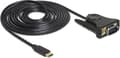 Miniatyrbillede 2 af 7: DeLOCK USB-C (m) til 9-benet SUB-D med skruer (m) seriel RS232 adapter / Prolific chip - 1,8 meter