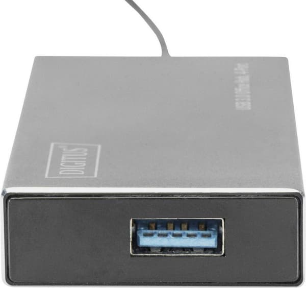 Digitus DA-70240-1 4 porte USB 3.2 Gen 1 hub Med metalhus Sort