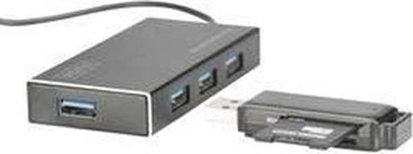 Digitus DA-70240-1 4 porte USB 3.2 Gen 1 hub Med metalhus Sort