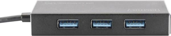 Digitus DA-70240-1 4 porte USB 3.2 Gen 1 hub Med metalhus Sort