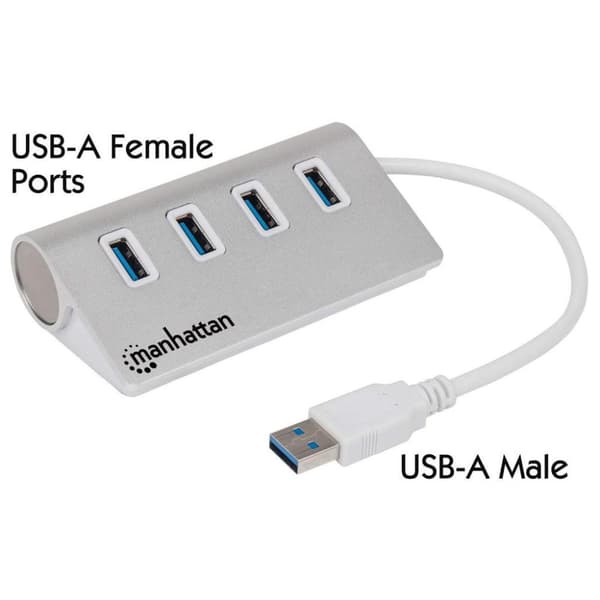 Manhattan 4-portars SuperSpeed USB3.0 Hub - Hub - 4 x SuperSpeed USB3.0 - Desktop (163767)