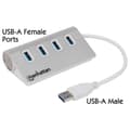 Miniatyrbild 2 av 6: Manhattan 4-portars SuperSpeed USB3.0 Hub - Hub - 4 x SuperSpeed USB3.0 - Desktop (163767)