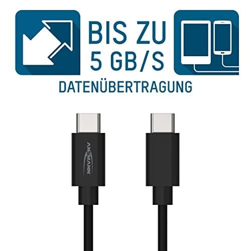 Ansmann 1700-0121 USB-kabel 0,12 m USB C Svart (1700-0121)