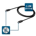 Miniatyrbild 4 av 5: Ansmann 1700-0121 USB-kabel 0,12 m USB C Svart (1700-0121)