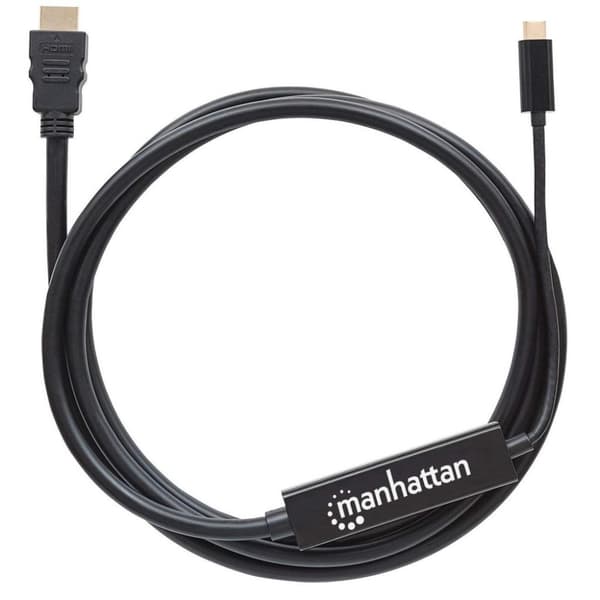 Manhattan USB-C till HDMI Adapterkabel - Extern videoadapter - USB-C 3.1 - HDMI - Svart