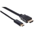 Miniatyrbild 2 av 5: Manhattan USB-C till HDMI Adapterkabel - Extern videoadapter - USB-C 3.1 - HDMI - Svart