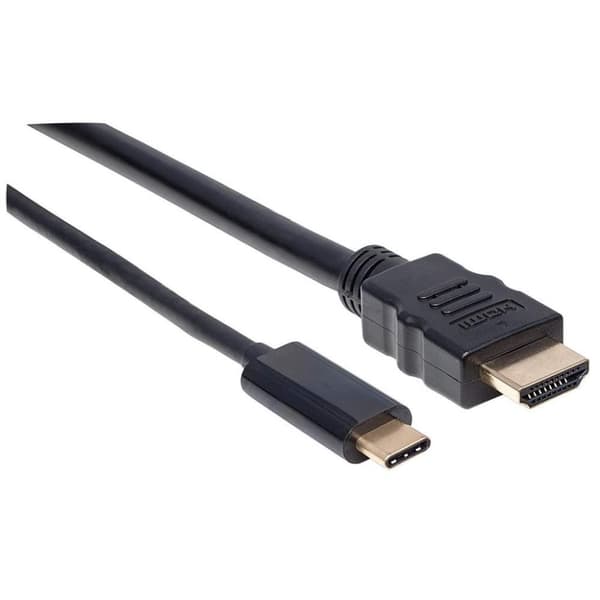 Manhattan USB-C till HDMI Adapterkabel - Extern videoadapter - USB-C 3.1 - HDMI - Svart