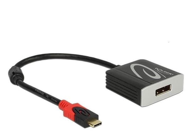DeLOCK Premium USB-C til DisplayPort-adapter med DP Alt Mode (4K 60 Hz) / sort - 0,20 meter