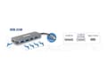 Miniatyrbilde 3 av 5: D-Link DUB-2340 - Hub - 4 x SuperSpeed USB 3.0 + 1 x USB-C (strømlevering) - stasjonær