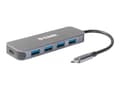 Miniatyrbilde 1 av 5: D-Link DUB-2340 - Hub - 4 x SuperSpeed USB 3.0 + 1 x USB-C (strømlevering) - stasjonær