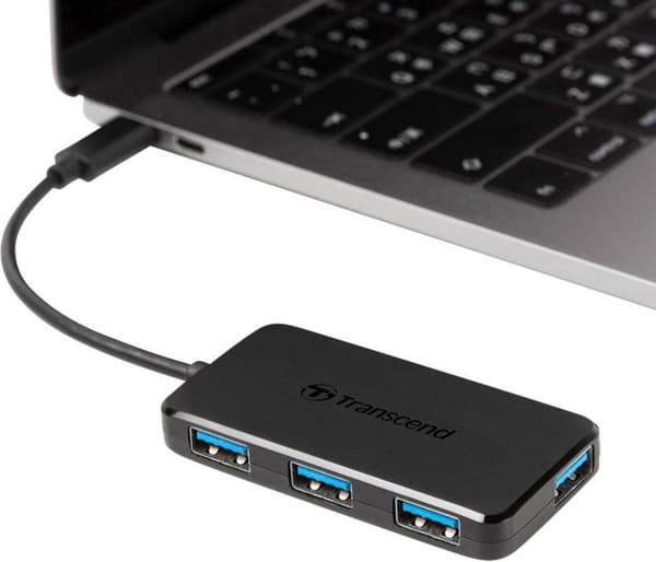 Transcend HUB2C - Hub - 4 x USB 3.1 Gen 1 - stationär