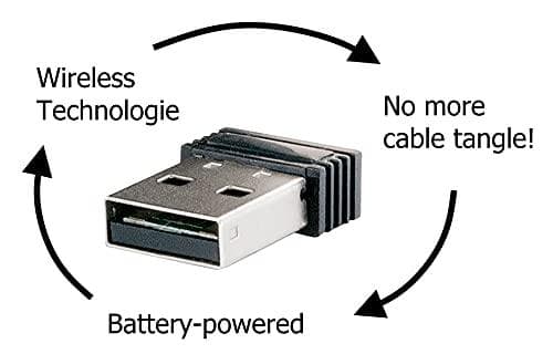 Schwaiger-näppäimistö langaton USB 2.0A musta (WKB1000013)