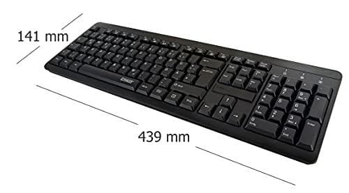 Schwaiger-näppäimistö langaton USB 2.0A musta (WKB1000013)