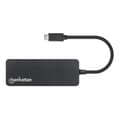 Miniatyrbild 4 av 5: MANHATTAN 4-portars USB 3.2 Gen 1 Hub USB-C hane till 4 x USB-A hona, 5 Gbps dataöverföringshastigheter, USB-driven, svart (164924)