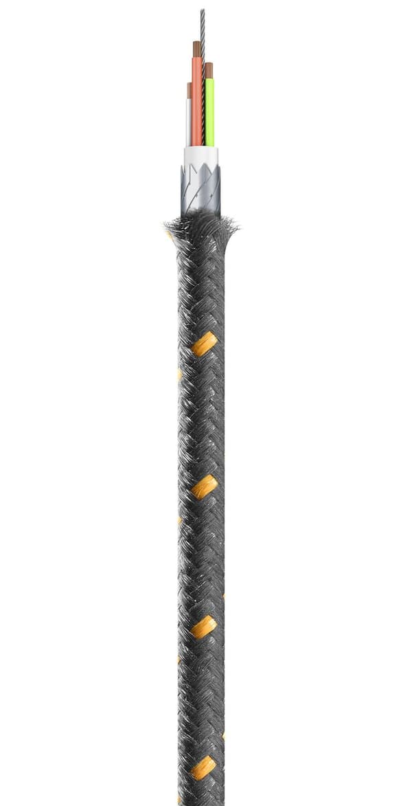 Cellularline - USB-kabel, kevlar usb-a til usb-c 1,2m, sort